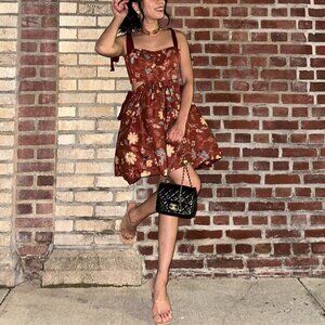 Ulla Johnson Gabrielle Cutout Tie-detailed Floral-print Matte-satin Dress